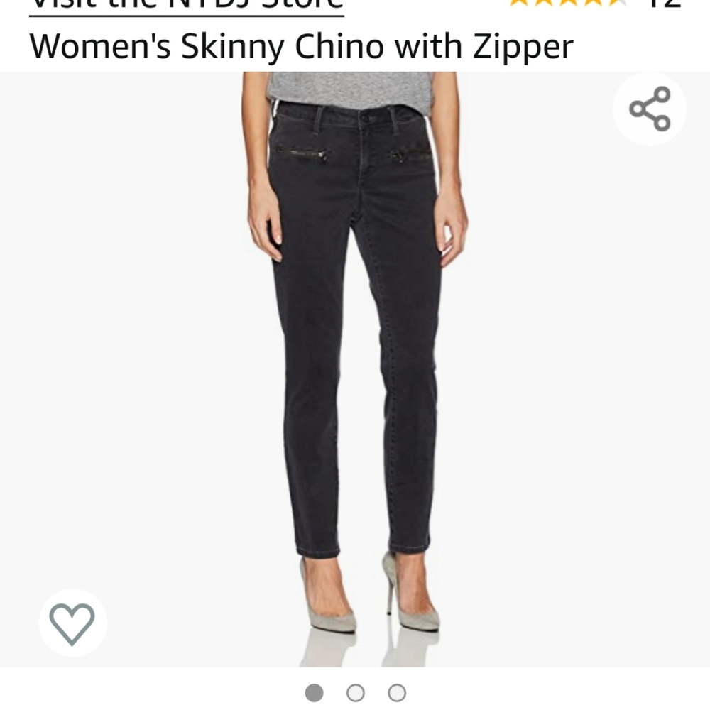 NYDJ Size 10 Skinny Chinos w/Zipper